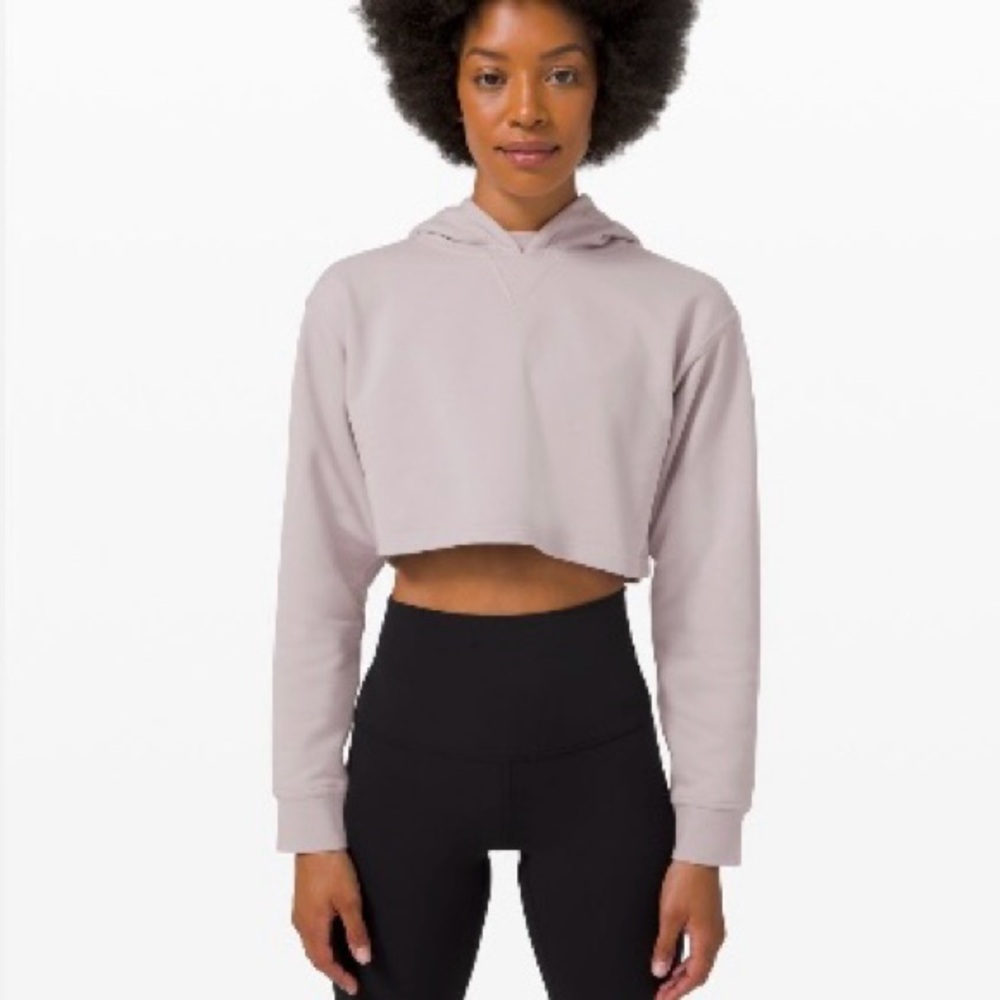 Lululemon All Yours Cropped Hoodie in Iced Iris